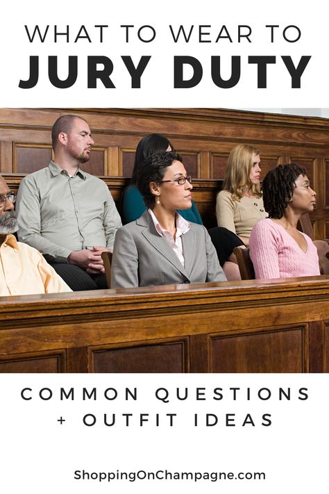 Have you received a summons for jury duty? Find out what to wear and what not! Get answers to common questions plus outfit ideas for your days in court. #juryduty #whattowear #clothes #clothing #fashiontips #style tips Court Day Outfit Business Casual, Casual Outfits For Court, Jury Service Outfit, Clothes To Wear To Court, Dress For Court Hearing, Fall Court Outfits, Casual Court Outfit Women, Outfits To Wear To Court Hearing, Juror Duty Outfit