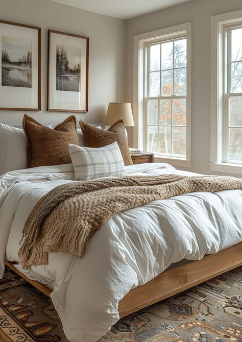 30 Best Minimalist Bedroom Design Ideas You'll Love 88 30 Best Minimalist Bedroom Design Ideas You'll Love Gray And Clay Bedroom, Natural White Bedroom, Guest Bedroom Ideas Wood Headboard, Queen Beds Ideas, Cute Cosy Bedroom Ideas, Mom And Dad Bedroom Ideas, Primary Bedroom Bedding, Small Primary Bedroom Ideas, Ranch Bedroom Ideas