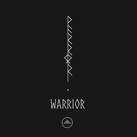 Another combination of Elder Futhark, this time in spelling out 'Warrior' then merged into this unique artwork piece. The original symbols used are - ᚹᚨᚱᚱᛁᛟᚱ Remember each rune has its own unique meaning which I recommend reading about. “The Elder Futhark (or Fuþark), also known as the Older Futhark, Old Futhark, or Germanic Futhark, is the oldest form of the runic alphabets.” #futhark #elder #runes #rune #viking #scandinavian #tattoo #inspiration #warrior Symbolic Warrior Tattoos, Viking Rune For Warrior, Bind Runes Symbols Tattoo Ideas, Witches Runes Tattoo, Nordic Words Tattoo, Warrior Rune Symbol, Viking Tattoos Runes, Norse Spine Tattoos For Women, Vikings Tattoo Symbol