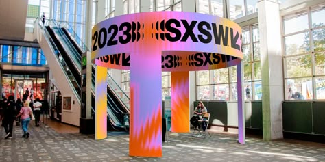 SXSW 2023 Entrance Signage, Event Entrance, Stand Feria, Corporate Event Design, South By Southwest, Event Booth, Exhibition Stall, Event Activities, Event Branding