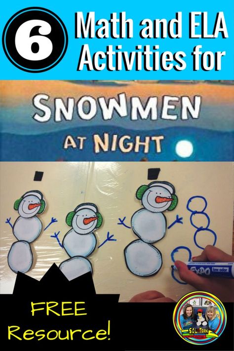 Snowmen At Night Activities, Snowmen At Night, Night Activities, Fun Winter Activities, Winter Books, Ela Activities, Dollar Tree Finds, Winter Preschool, 4 December