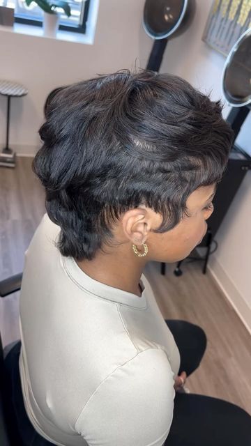 The Cut Life on Instagram: "love this whimsical mohawk vibe by @sindicamonique ✂️💕

#thecutlife #shorthair #atlhair #atlantahairstylist #shorthaircut #mohawk" Mohawk Haircut For Black Women, Mohawks For Black Women, Short Mohawk Hairstyles For Black Women, Mowhak Hairstyle Female, Mushroom Pixie Cut, Mohawk Pixie Haircut, Short Mohawk Hairstyles For Women, Pixie Mohawk Black Women, Mohawk Black Women