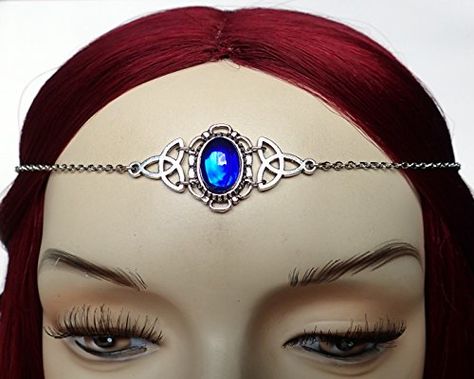 Medieval Halloween, Bridal Circlet, Halloween Costume Jewelry, Celtic Triquetra, Crown Headpiece, Flower Headdress, Silver Head Piece, Bridal Headdress, Headpiece Jewelry