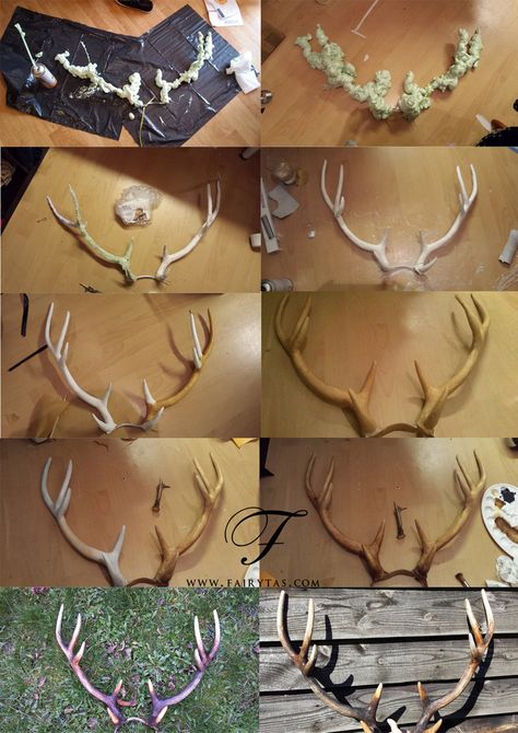 Diy Antler, Cheap Diy Halloween Decorations, Diy Crafts For Girls, Cosplay Tutorial, Cosplay Diy, Cosplay Tips, Beltane, Crafts For Girls, Fun Diy Crafts