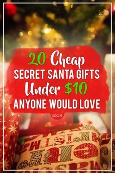 20 Cheap Secret Santa Gifts Under $10 Anyone Would Love Cheap Secret Santa Gifts, Secret Santa Poems, 10 Secret Santa Gifts, Work Secret Santa, Secret Santa Christmas Gifts, Funny Secret Santa Gifts, Best Secret Santa Gifts, Secret Santa Gift Exchange, Silly Gifts