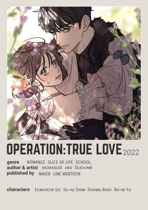 Webtoon Minimalist Poster, Anime Vogue Cover, Manhwa Minimalist Poster, Manhwa Poster, Manhwa Cover Art, True Love Operation, Manhwa List, Modern Manhwa, Love Operation