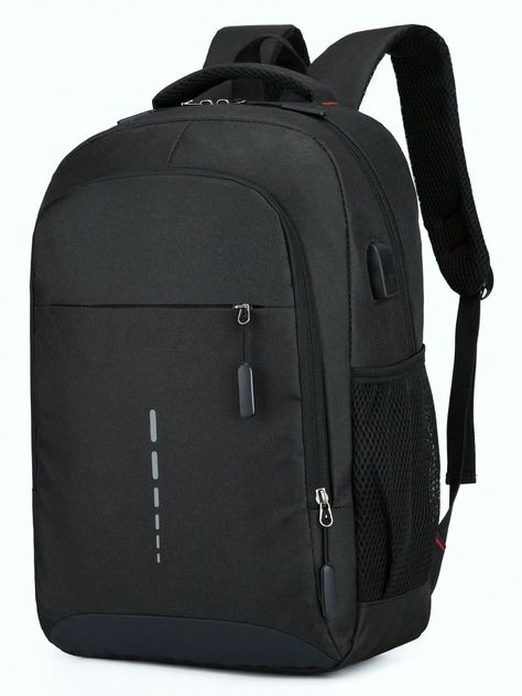 15.6 Inch Men Waterproof Notebook Backpack Ultra Lightweight Men's Stylish Backpack School Bag Laptop Bag Bookbag Rucksack Shoulder Bag Travel Bag Sport Bag College Bag School Supplies For School College Business Outdoor Hiking Travel Camping Sport Fabric Business Casual Minimalist Holiday Travel Backpack Men Gifts Outdoor Dad Gifts Father Gifts Men Gifts Present Valentines Gifts Black Friday Hot Sale Fathers Day Gifts Summer Back To School Bag For School Multi-Functional For Books For School Supplies Teenagers Freshmen High School University Dorm Practical Extra Large School Backpack Commute With USB Students Book Bag Large Capacity Black    Polyamide Colorblock,Letter Laptop Backpack   Men Bags, size features are:Bust: ,Length: ,Sleeve Length: Waterproof Notebook, Business Casual Minimalist, Mens Backpack Travel, Back To School Bags, Anti Theft Bag, Simple Backpack, Business Backpack, Computer Backpack, Adjustable Bag