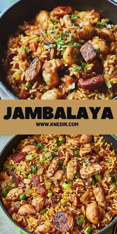 🍲 Celebrate Mardi Gras with this classic Jambalaya Recipe! Packed with spicy Cajun and Creole flavors, this one-pot dish includes chicken, sausage, shrimp, and rice, making it the ultimate comfort food. Whether you're hosting a Mardi Gras party or looking for a hearty weeknight meal, this jambalaya will transport your taste buds straight to New Orleans. 🌟 Get the recipe and start cooking! #Jambalaya #CajunRecipes #MardiGras #OnePotMeals #ComfortFood #Creole 🍤 🌶️ 🍗 Spicy Jambalaya Recipe, Best Jambalaya Recipe, Shrimp Jambalaya Recipe, Homemade Jambalaya, Savory Soup Recipes, Jambalaya Recipes, Sausage Jambalaya Recipe, Cajun And Creole Recipes, Jambalaya Recipe Easy