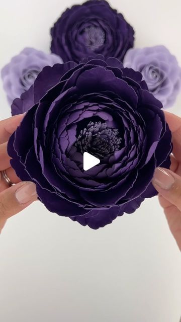 Peonies Paper Flowers Diy, Peony Paper Flower Template, Peony Template, Paper Peony Template, Paper Peonies Tutorial, Purple Peony, Flower Dark, Paper Flower Art, Paper Peonies