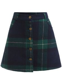 Green Blue Plaid Buttons Skirt Green Tartan Skirt, Skirts Plaid, Green Plaid Skirt, Vintage Mini Skirt, Skirts Green, Tartan Mini Skirt, Skirt A Line, Tartan Skirt, Green Tartan