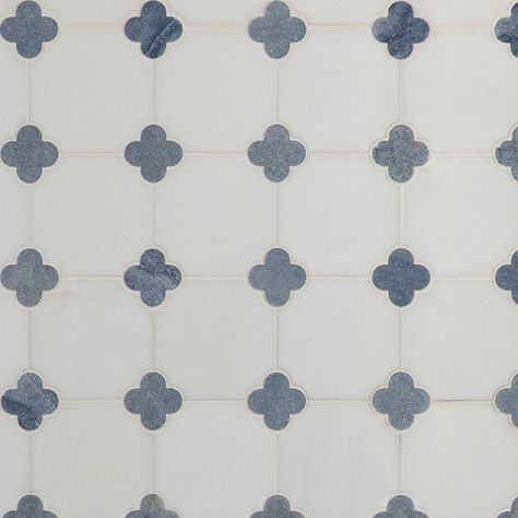 Azula Floret Glass Mosaic | Geometric Tiles | Patterned Wall Tile Geometric Floor Tiles, Patterned Wall Tiles, Hall Flooring, Patterned Wall, Geometric Floor, Tile Crafts, Shower Surround, Geometric Tiles, Blue Tiles