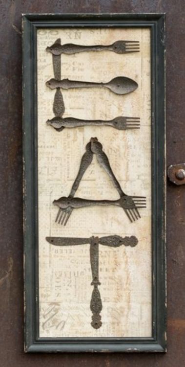 Old Silverware, Forks And Spoons, A Sign, Forks, Repurpose, Spoons, Tap