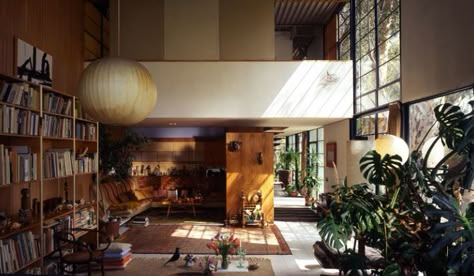 Eames House Plan, Eames House Interior, Living Room Realistic, London Apartment Interior, Cottagecore Apartment, Houses In Nature, Silo Home, Dream Penthouse, Mid Century Modern Palm Springs