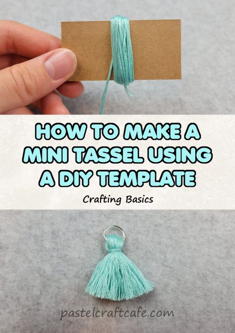 Diy Mini Tassel Tutorials, Diy Tassels For Jewelry, Diy Mini Tassel, Make Tassels Embroidery Thread, How To Make Mini Tassels Diy, How To Make A Small Tassel, Diy Bookmark Tassel How To Make, How To Make Mini Tassels, Tiny Tassels Diy