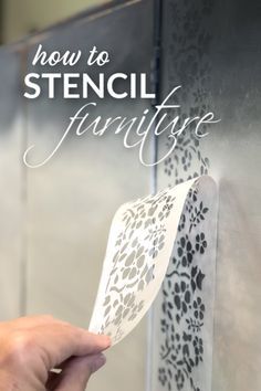 Bone Inlay Dresser, Stenciled Furniture, Hand Painted Dressers, Stencils Tutorials, Stencil Wood, Furniture Painting Techniques, Stencil Projects, Stencil Furniture, Furniture Flip