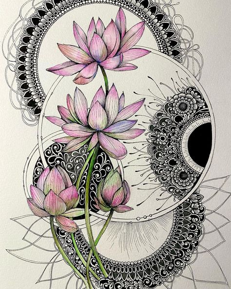 Sketches And Paintings, Sketch Art Ideas Creative, Best Mandala Art Design, Art Designs Drawing, Drawings Aesthetic Ideas, Mandala Drawing Colourful, Mandala Art Ideas Creative, Lotus Mandala Art, Drawing Ideas Mandala