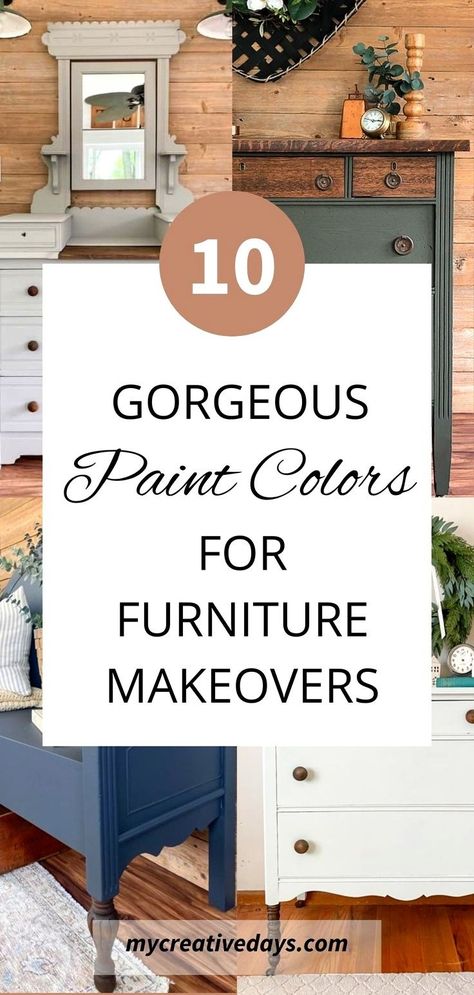 Diy Repainting Furniture Wood, Furniture Painting Ideas Colors, Chalk Paint Furniture Colors Ideas, Chalk Paint Color Ideas For Furniture, Redoing Furniture With Chalk Paint, Diy Painting Bedroom Furniture, Rustic Chalk Paint Furniture, Diy Paint Wood Furniture, How To Stage Furniture To Sell