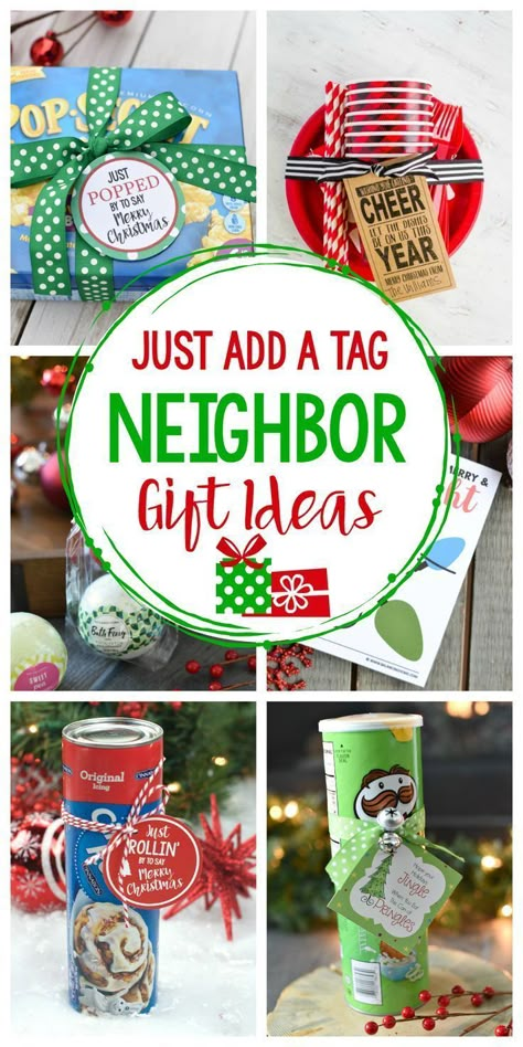 These easy neighbor gifts for Christmas just need a tag added-that's it! Plus they are fun ideas your neighbors will actually like. #christmas #christmasgifts Easy Neighbor Gifts, Christmas Gifts For Neighbors, Christmas Neighbor Gifts, Diy Pool Ideas, Neighbor Gift Ideas, Gifts For Neighbors, Christmas Neighbor, Neighbor Christmas Gifts, Gift Basket Ideas Christmas