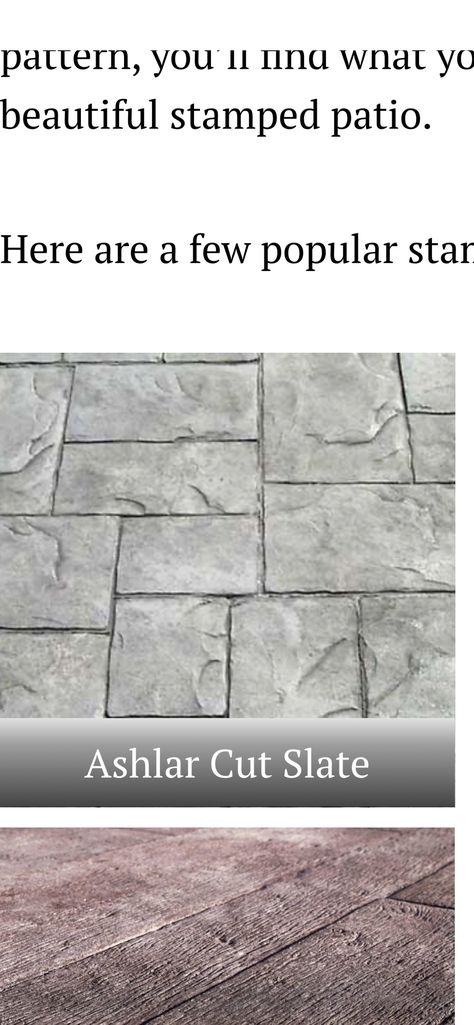 Browse attractive and long-lasting stamped concrete patio ideas. See popular stamp patterns and colors for patios, plus get answers to common questions. Brickform Concrete Colors, Painted Stamped Concrete, Dark Stamped Concrete Patio, Stamped Concert Patio, Stamped Concrete Porch Ideas, Stamped Concrete Patterns Patio Ideas, Concrete Patio Colors, Stamped Concrete Steps, Stamped Concrete Color Combinations