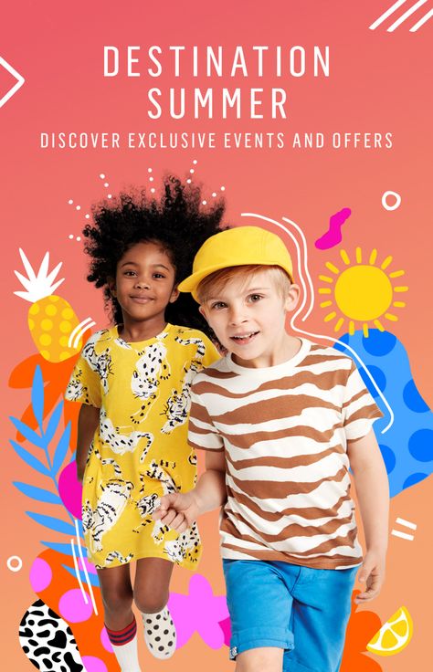 Kids Branding Design, Westfield London, Kids Graphic Design, Instagram Template Design, Summer Campaign, Magazines For Kids, Kids Branding, Ad Design, Summer Kids