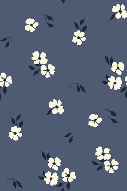 Flower Simple Illustration, Vintage Seamless Pattern, Simple Pattern Background, Motif Vector, Liberty Pattern, Floral Illustration Vintage, Small Floral Pattern, Surface Pattern Design Inspiration, Flower Seamless Pattern