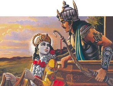 Lord Krishna and Arjuna Collage, Pins