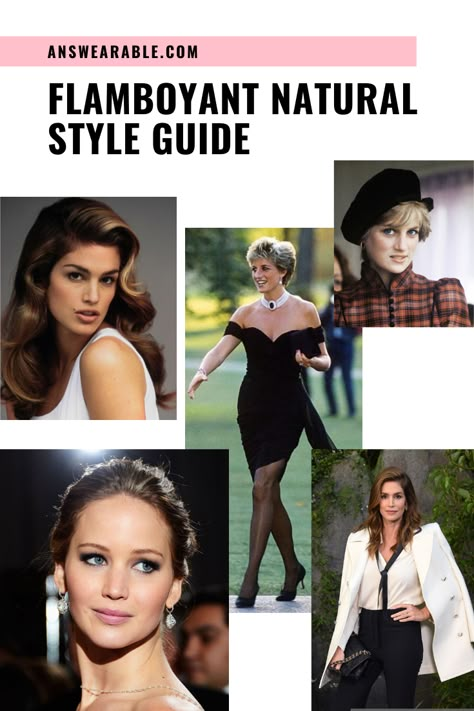 Here's how to style a Flamboyant Natural Kibbe body type and how it looks like. You're a Flamboyant Natural if you're primarily a Soft Yang (Natural) but with Dramatic undercurrent. #flamboyantnatural #kibbebodytype #kibbeguide #kibbe Julia Roberts Flamboyant Natural, Flamboyant Natural Clothing, Flamboyant Natural Makeup Kibbe, Dresses For Flamboyant Natural, Flamboyant Natural Outfit Dresses, Flamboyant Natural Wardrobe, Flamboyant Natural Midsize, Flamboyant Natural Bags, Flamboyant Natural Skirt