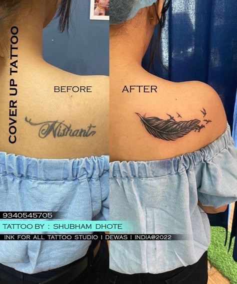 Recover Tattoo, Cover Up Name Tattoos, Dark Ink Tattoo, Big Cover Up Tattoos, Perspective Tattoos, Cover Up Tattoo Design, Cover Up Tattoos For Women, Best Cover Up Tattoos, Tattoo Cover Ups