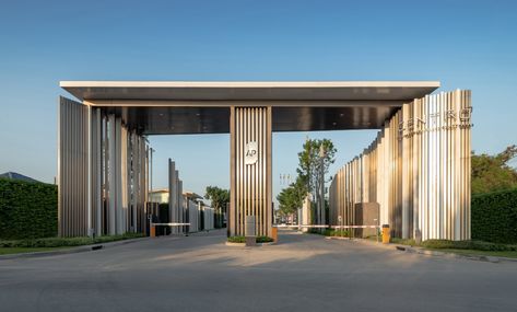 PanoramicStudio - CENTRO CHAIYAPRUEK Condominium Entrance, Entrance Gate Design, Entrance Portal, Residential Entrance, Entrance Arch, Portal Design, Gate Entrance, Modern Gate, Entry Gate