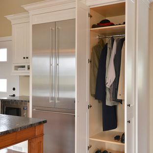 Coat Closet Design, Storage Cupboard Ideas, Coat Closet Storage, Coat Cupboard, Closet Addition, Coat Storage, Cabinet Remodel, Hall Closet, Closet Remodel