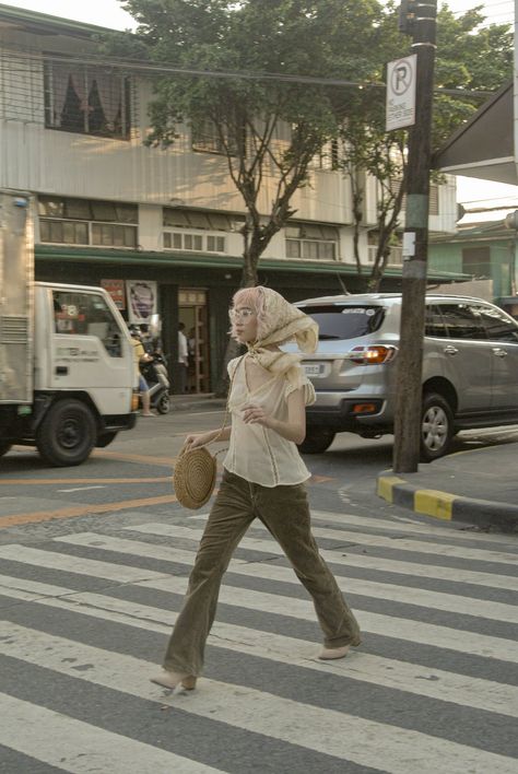 Two People Crossing The Street · Free Stock Photo Street Crossing Photography, Walking People Photography, People Crossing The Street, Person Walking Down Street, Crossing The Street Aesthetic, Crossing Street Photoshoot, Person Walking Side View, Random People Photography Street, Woman Walking Reference