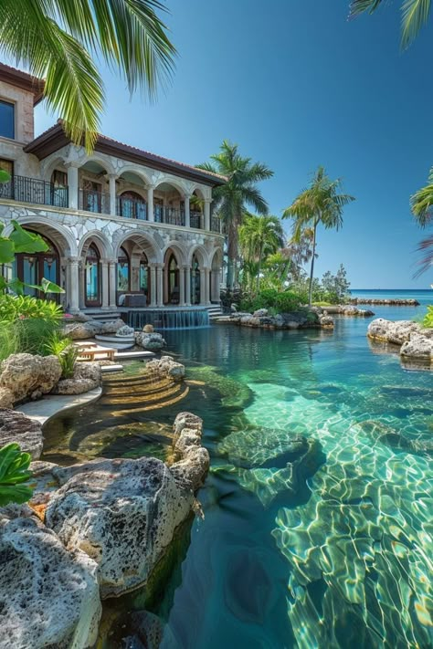 Old Money Beach House, Island Beach House, Dream Beach Houses, Dream Life House, Ocean House, Pretty Landscapes, Island House, Dream Beach, Dream Travel Destinations