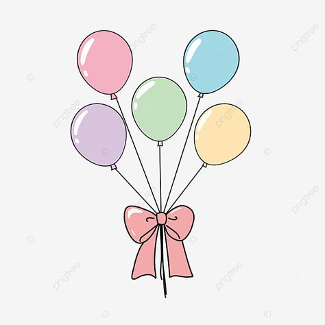 Cute Ballons Drawings, Cute Balloons Drawing, Drawing Of Balloons, Cartoon Balloons Drawing, Birthday Ballon Drawing, Cute Balloon Drawing, Drawings For Birthdays, Birthday Balloon Drawing, Ballon Drawings