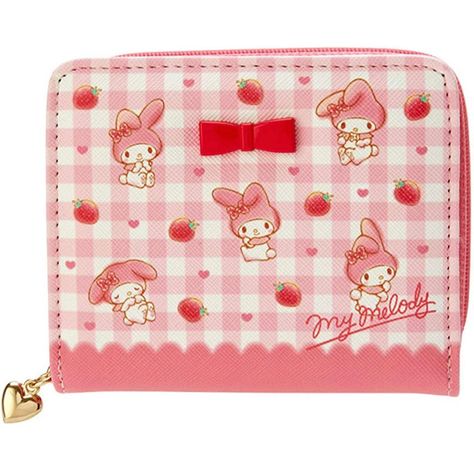 My Melody Kids Wallet Strawberry Cute Fashionable Sanrio Character Wallet Strawberry Cute, Kawaii Bracelet, Wallets For Girls, Sanrio My Melody, Cute Wallets, Kawaii Gifts, Id Wallet, Hello Kitty My Melody, Crystal Beads Bracelet