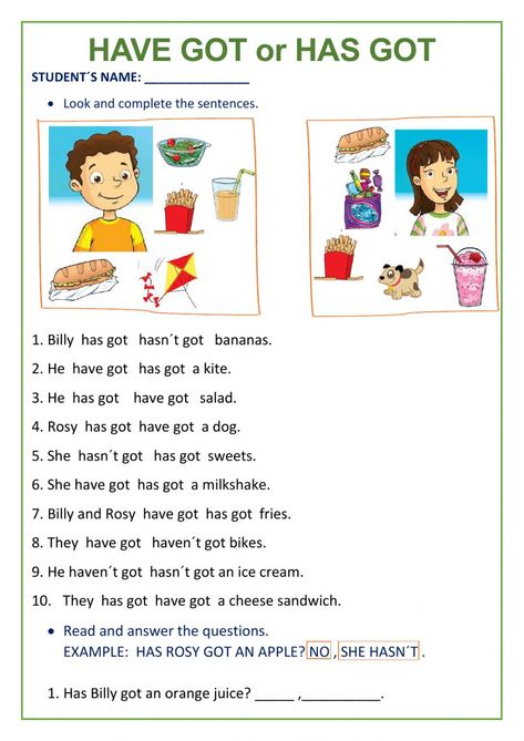 Have got - has got online worksheet for 3RD GRADE English Worksheets For 3rd Grade, Has Or Have, English 3rd Grade Worksheets, Have Or Has Worksheet, 3rd Grade English Activities, Has Got Have Got Worksheets, Have Has Worksheets For Kids, Have Has Worksheets, Have Got Grammar