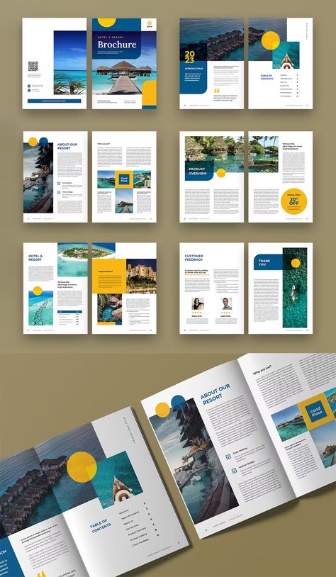 Hotel & Resort Brochure Template InDesign. 12 Custom Pages Travel Catalogue Design, Hotel Brochure Design Layout, Resort Brochure Design, Hotel Brochure Design, Event Booklet, Tourism Magazine, Booklet Design Layout, Company Brochure Design, Travel Brochure Design