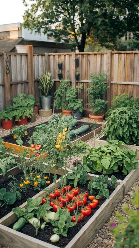 Veg Garden Aesthetic, Fruit And Veg Garden Aesthetic, Garden Vision Board Pictures, Container Garden Aesthetic, Garden Ideas Small Backyard, Grow Own Food, Vision Board Garden, Urban Backyard Garden, Gardening Vision Board