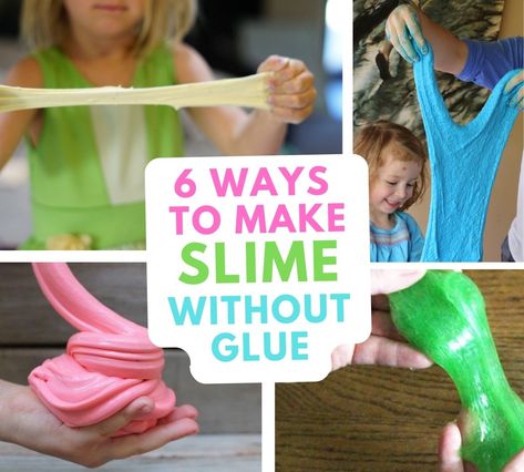 5 Ways to Make Slime Without Glue - All Natural, Non-Toxic! Making Slime Without Glue, Slime Recipe No Glue, Homemade Slime For Kids, Slime Without Glue Recipe, Make Slime Without Glue, Glitter Slime Recipe, Ways To Make Slime, Slime Without Glue, Funny Riddles With Answers