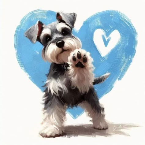 Schnauzer Art, Mini Schnauzer Puppies, Miniature Schnauzer Puppies, 강아지 그림, Schnauzer Puppy, Schnauzer Dogs, Kinds Of Dogs, Mini Schnauzer, Miniature Schnauzer