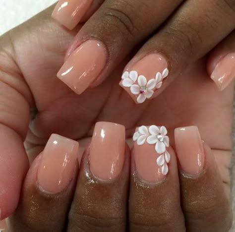 Nails 2023 Trends 3d Flower, 3d Flowers On Short Nails, Mail Flower Design, 3d Flower Nails Acrylics Short, 3 D Flower Nail Designs, 3d Flower Nail Art Designs, 3d Flower Art Nails, 3d Nail Art Designs Ideas, 3 D Art Nails