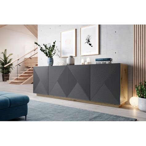 Sideboards & Buffets You'll Love | Wayfair.co.uk Unique Bedroom Design, Credenza Design, Black And White Living Room, Elegant Living Room Decor, Modern Buffet, Dining Room Table Decor, Large Sideboard, Sideboard Designs, Elegant Bedroom