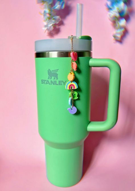 The Stanley Easter Collection includes two Stanley cups in pastel pink and blue. Here's where you can get them and Easter cup accessories. Tumbler Charms, Tumbler Accessories, Bored Ideas, Marshmallow Cereal, Easter Cups, Cup Charms, Green Preppy, Trendy Water Bottles, Preppy Vibes