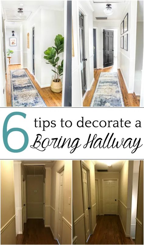 6 Tips to Decorate a Boring Hallway - Bless'er House Thrifting Projects, Ideas Recibidor, Thrifted Home, Gratis Printables, Thrifted Home Decor, Narrow Hallway Decorating, Upstairs Hallway, Hallway Ideas Entrance Interior Design, Moroccan Mosaic