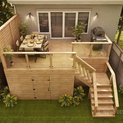 Custom cedar deck design and construction with process photos from A to Z. #deckconstruction Deck With Stairs, Deck Remodel, Deck Pictures, Cedar Deck, Patio Deck Designs, Outdoor Deck Furniture, Deck Designs Backyard, Deck Projects, House Deck