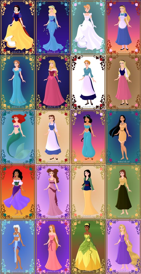 Disney's Heroines by GingerLass0731.deviantart.com on @deviantART Desiny Princesses, Prinssece Disney, All Disney Princess Images, Disney Princesses Costumes, Disney Princess Costume Ideas, Disney Princess Inspired Dresses, Disney Kızları, Classic Tv Shows, Princes Disney