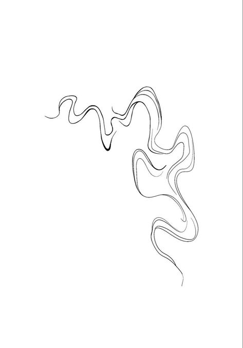 Swirling Tattoo Designs, Squiggly Line Tattoo Swirls, Squiggly Lines Tattoo, Windy Tattoos, Squiggle Line Tattoo, Swirly Line Tattoo, Abstract Line Work Tattoo, Swirly Tattoos For Women, Organic Lines Tattoo