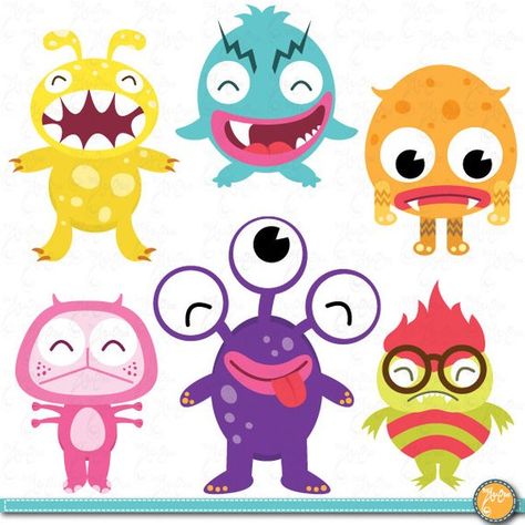 FREE printable cute monsters | Tin Lids • Crafting | Pinterest | Free ...