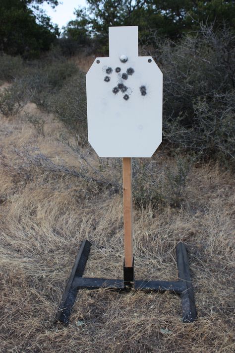 Rogue Shooting Targets, AR-500 steel silhouette target on stand. www.rogueshootingtargets.com Shooting Range Target, Shooting Target Ideas, Metal Shooting Targets, Target Stands, Shooting Bench Plans, Outdoor Shooting Range, Target Stand, Steel Shooting Targets, Metal Targets