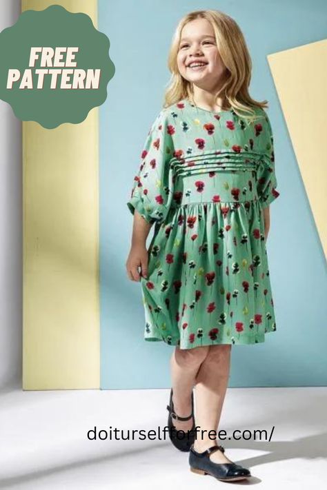 Explore a wide range of free sewing patterns and fashion embroidery and diy magazines at doiturselfforfree.com.Create amazing things for children and babies, men and women, and even home ware for free.All the free patterns are available in PDF format. Free Toddler Dress Pattern, Free Costume Sewing Patterns, Girls Pdf Sewing Patterns, Girls Sewing Projects, Girls Dress Pattern Free, Girls Winter Dresses, Sewing Patterns Free Women, Kids Clothes Patterns, Toddler Patterns