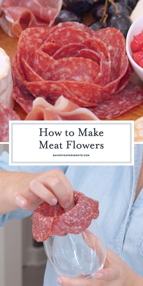 Meat Flowers, Charcuterie Appetizers, Charcuterie Board Meats, Sliced Salami, For Two, For One, Fingerfood Party, Recipes For, Charcuterie Inspiration